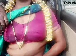 Indian housewife enjoys car sex with father-in-law during long drive