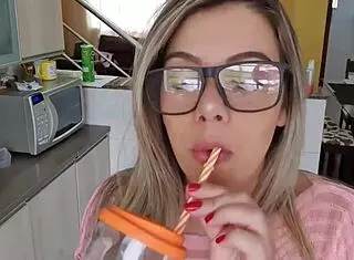 I watch this latina with natural tits masturbate, it's so sexy.