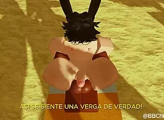Black Bull Fucks Femboy Bunny Passionately In Roblox