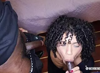 latina brunette rides bbc in anal threesome creampie