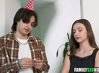 Step Sister Offers Her Holes For His Birthday Celebration
