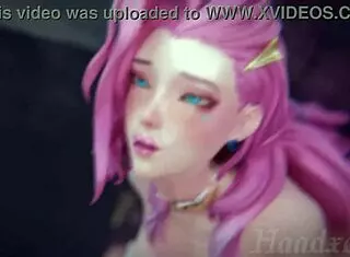 seraphine sucks dick passionately in sex game! 🔥