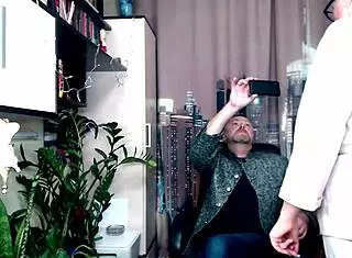 filmin a flick bout testin an old secretary’s pussy stretch, check this camera angle, its wild!