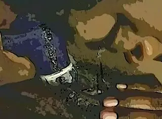 dildo and tongue tag team her wet ebony pussy