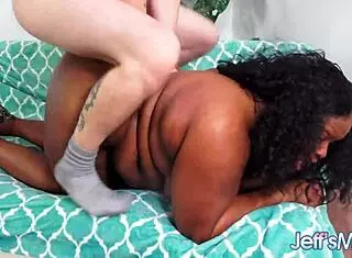 Skinny Guy Tries To Satisfy Ebony BBW Olivia Leigh