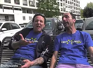 Italian milf performs double penetration with blowjob and assfucking in bisexual scene