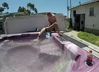 dayanara naked in hot tub sucking cock