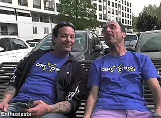 Italian milf performs double penetration with blowjob and assfucking in bisexual scene