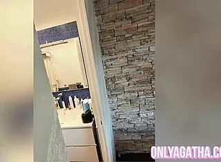 Spying on Neighbor During Shower Reveals Pierced Nipples