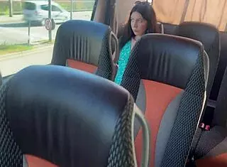 Crazy Man Flashes Cock on Public Bus as Girl Helps Him Finish
