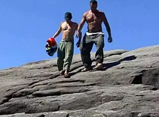 i lickin her big tits durin double penetration outdoors