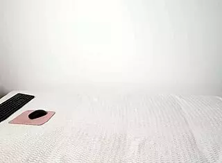 cute beauty gently inserts fingers in intimate areas