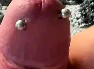 solobdsmman shows big piercing first cumshot