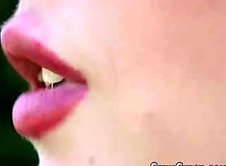 Bossy European Dominas Suck Off Loser in Outdoor Scene