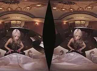 Intense hardcore sex with Japanese barmaid in VR experience.