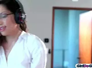 OMG! 19yo Brunette Facesits Busty Stepsis and Licks Her Ass!