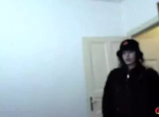 Crazy goth girl squirts during rough casting fuck.