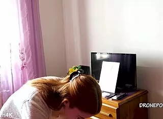 beautiful naked redhead karolinka doing makeup, so cute! 😍