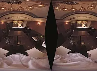 Intense hardcore sex with Japanese barmaid in VR experience.