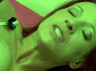 Faye Rampton's hard nipples during self-fucking with vibe