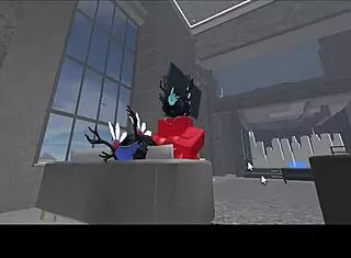 succubus tempts demon on couch