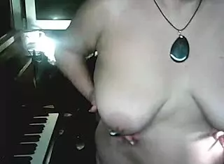 The mature couple says, having fun on moscow balcony