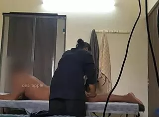 Hey spa girl, check out my cock flashing during massage! What will you do?