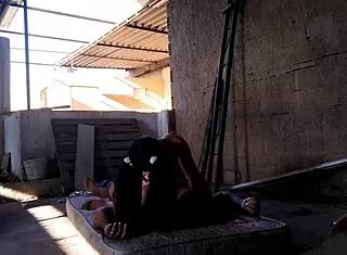 My Latina stepdaughter offers tight ass on the terrace
