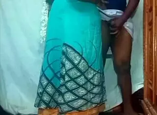 cute brunette girlfriend gets fucked outdoors in village home