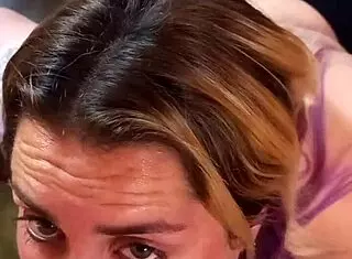 Blonde Slut Sucks Friend's Cock Too Hard