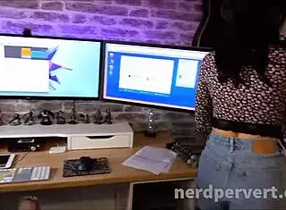 Valentina Bianco rides on sofa