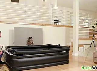 Busty Teen 18+ Brunette Gal Ritchie Gives Wet Nuru Massage to Horny Client Seth Gamble