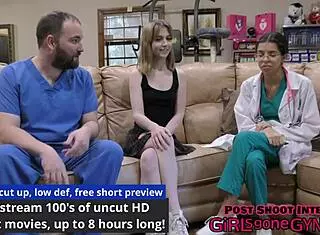 Daisy Bean undergoes stimulating exam with gaping pussy