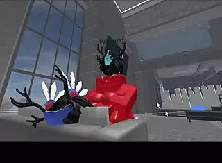 succubus tempts demon on couch