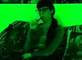 Beth Kinky Smokes As Goth Domina