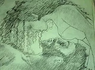 Couple Engages In Foreplay While Wearing Lingerie In A Sketch.