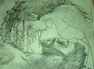 Couple Engages In Foreplay While Wearing Lingerie In A Sketch.