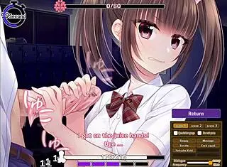 Hentai game with big tits footjob