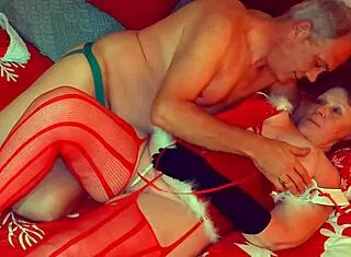 Granny Carmen's Dildo Orgasms in Christmas Fun