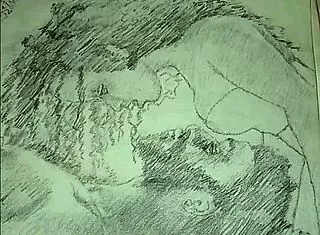 Couple Engages In Foreplay While Wearing Lingerie In A Sketch.