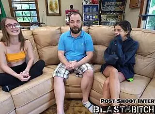 Patient Mira Monroe gives oral before intense backstage banging