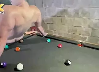 latina amateurs engage in wild blowjob session on pool table