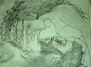 Couple Engages In Foreplay While Wearing Lingerie In A Sketch.