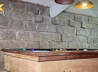 latina amateurs engage in wild blowjob session on pool table