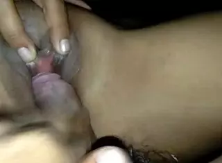 Pushing the pretty couple in the garage