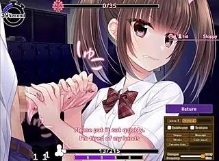 Hentai game with big tits footjob