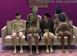 Horny Bimbos Petra And Jenessa Get Interracial Gangbang Banging Together