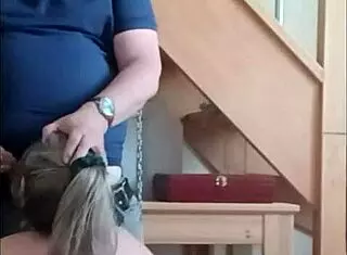 my slave session with ice and blowjob