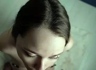 Cute Teen Gives Quick Blowjob To Stepbrother In Shower