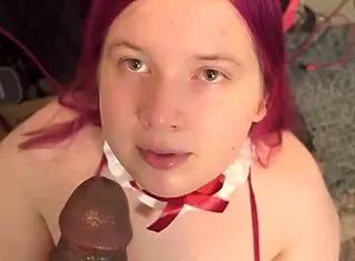 Chubby Shemale Pinky In Close-Up Glamour Session